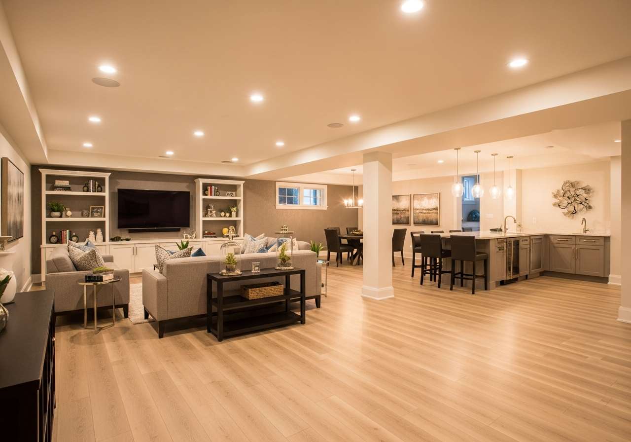 Basement after finishing